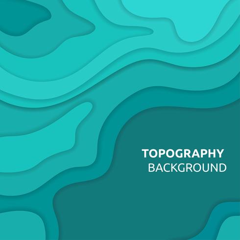 Topografía de fondo Turqoise Vector