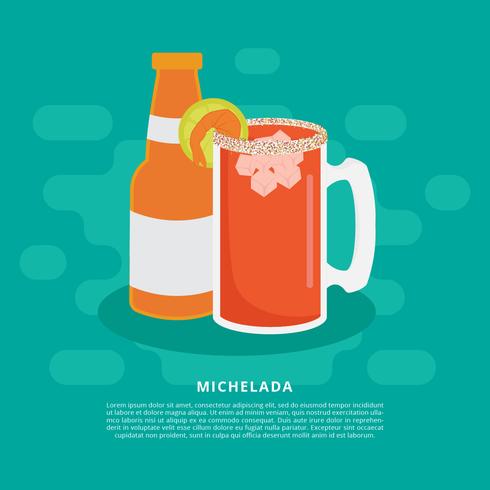 Ilustración de vector de Michelada