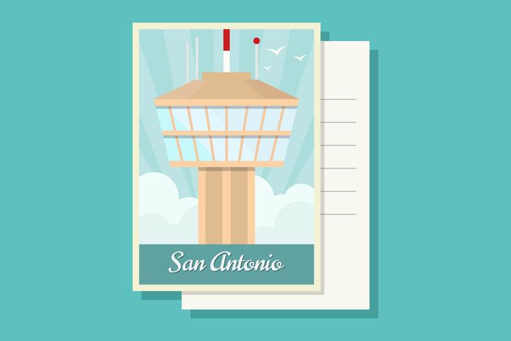San Antonio Postcard Vectors
