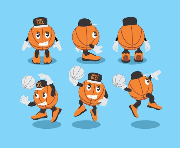 Vector lindo de la mascota del baloncesto