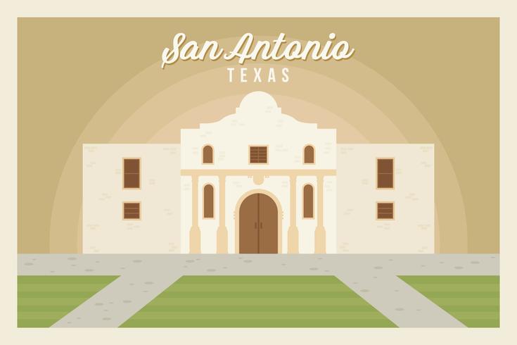 San Antonio Postcard Vectors