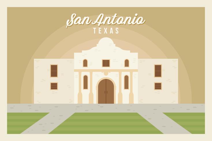 San Antonio Postcard Vectors