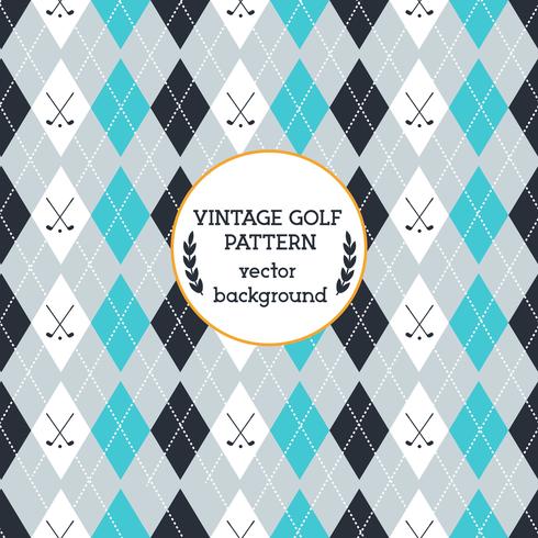 Vector de patrón de golf Vintage