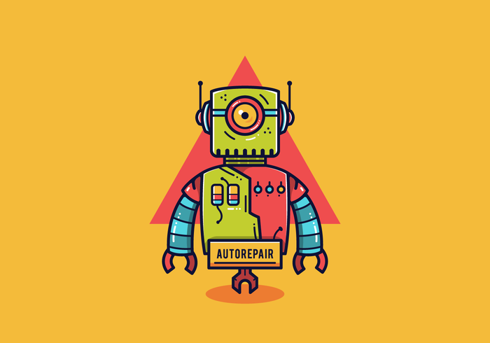 Ai Mechanic Cartoon Vector 199928 Vector Art at Vecteezy