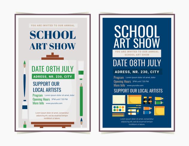 Vector School Art Show Posters