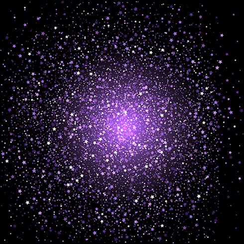 Purple star confetti background vector