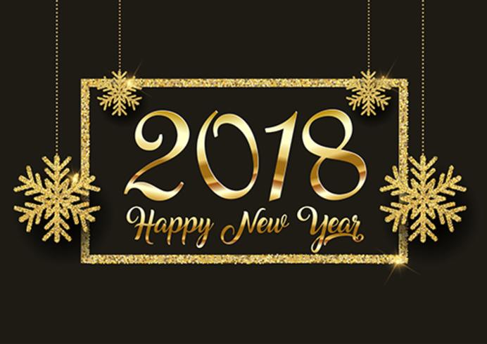 Glitter Happy New Year background  vector