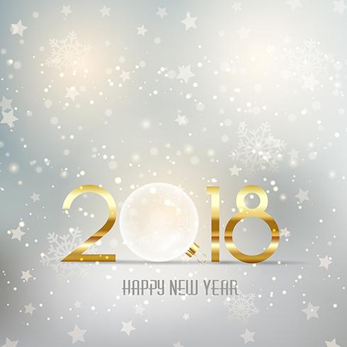 Happy New Year bauble background  vector