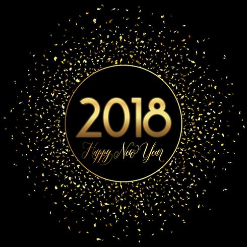 Happy New Year confetti background vector