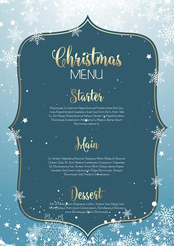 Christmas menu design vector