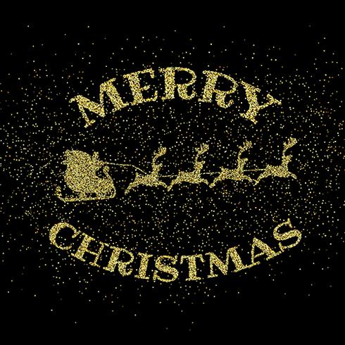 Glitter gold merry christmas background  vector