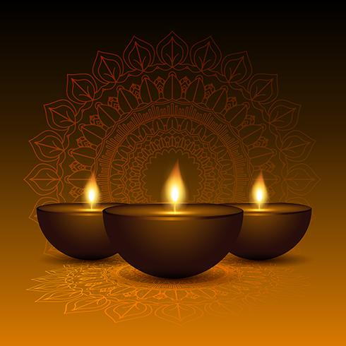 Decorative Diwali background vector