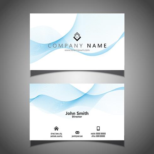 Business card with flowing lines design  vector