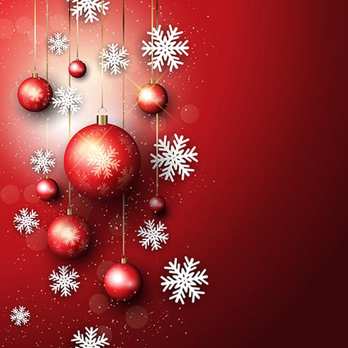 Immagini Natalizie Stilizzate.Christmas Background With Baubles Download Free Vectors Clipart Graphics Vector Art