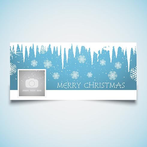 Christmas timeline cover design vector