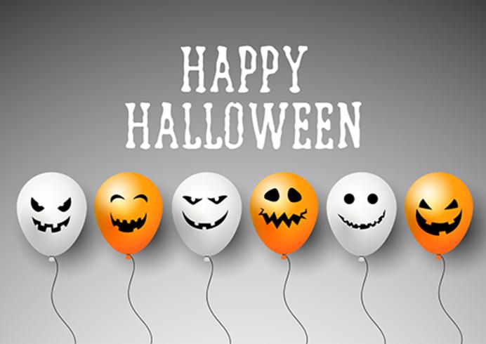 Halloween balloons background vector