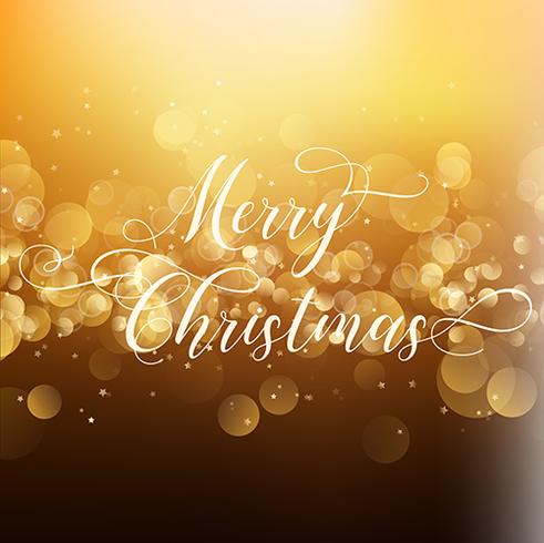 Christmas background with decorative type  vector