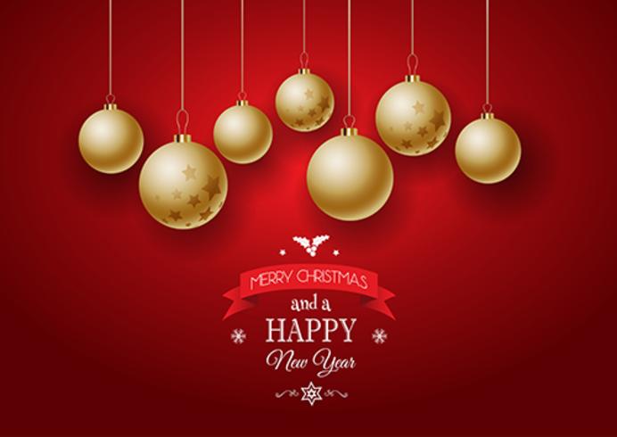 Christmas bauble background  vector