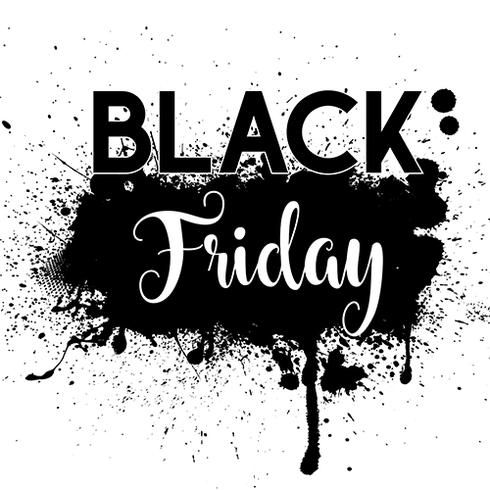 Grunge Black Friday sale background vector