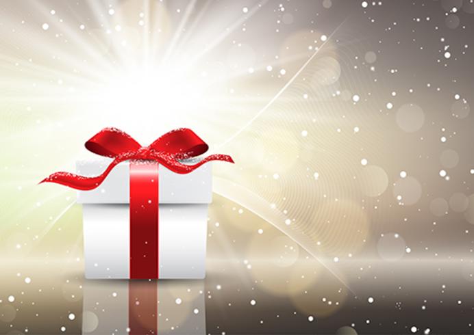 Christmas gift background vector