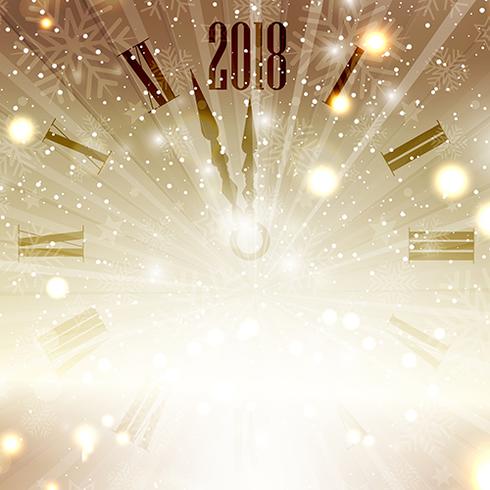 Golden Happy New Year background vector