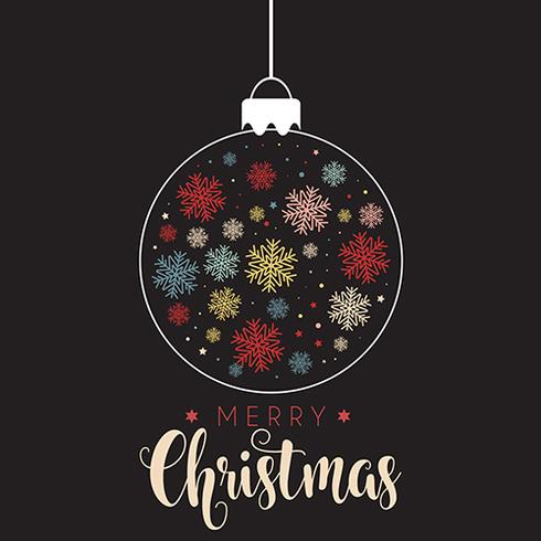 Christmas bauble background  vector