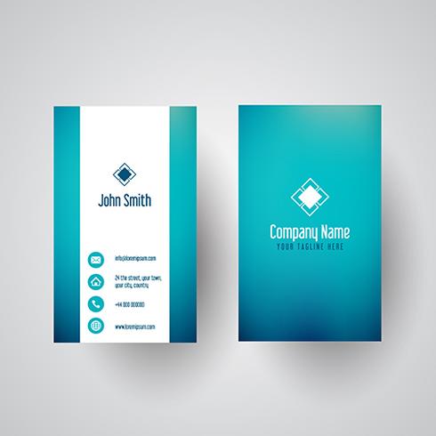 Gradient business card vector