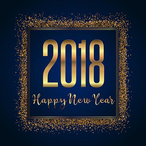 Glittery Happy New Year background vector