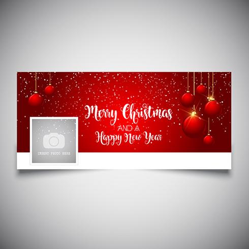 Christmas timeline cover design vector