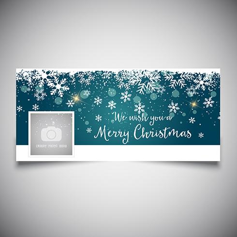 Christmas timeline cover design vector