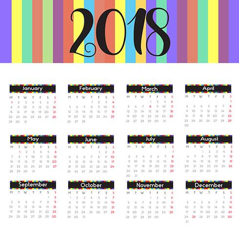 Diseño de calendario moderno vector