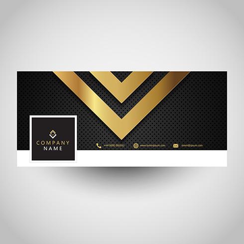 Social media cover with metallic design vector