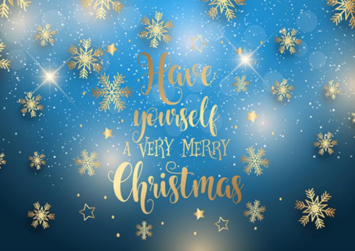 Christmas background with decorative type  vector