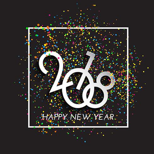 Happy New Year confetti background  vector