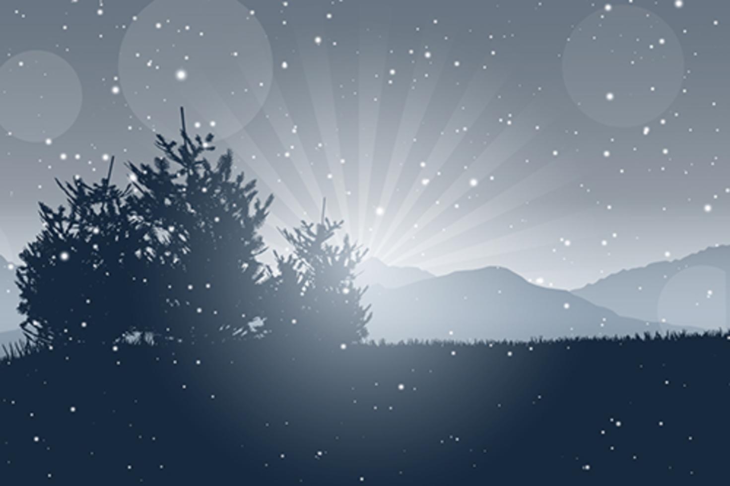 Christmas tree landscape 200689 Vector Art at Vecteezy