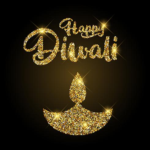 Glittery Diwali background  vector