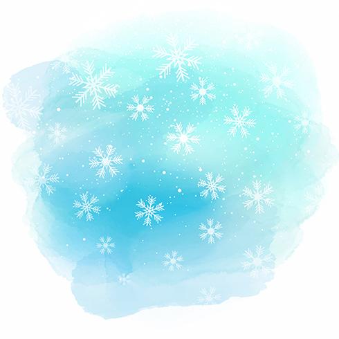 Copos de nieve de Navidad en textura acuarela vector