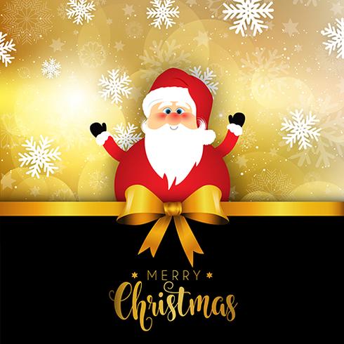 Christmas santa on snowflake background  vector