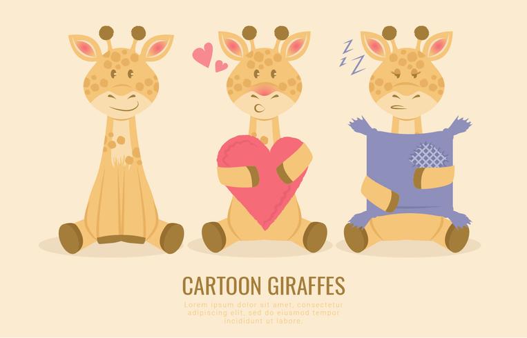 Vector Cute Giraffes