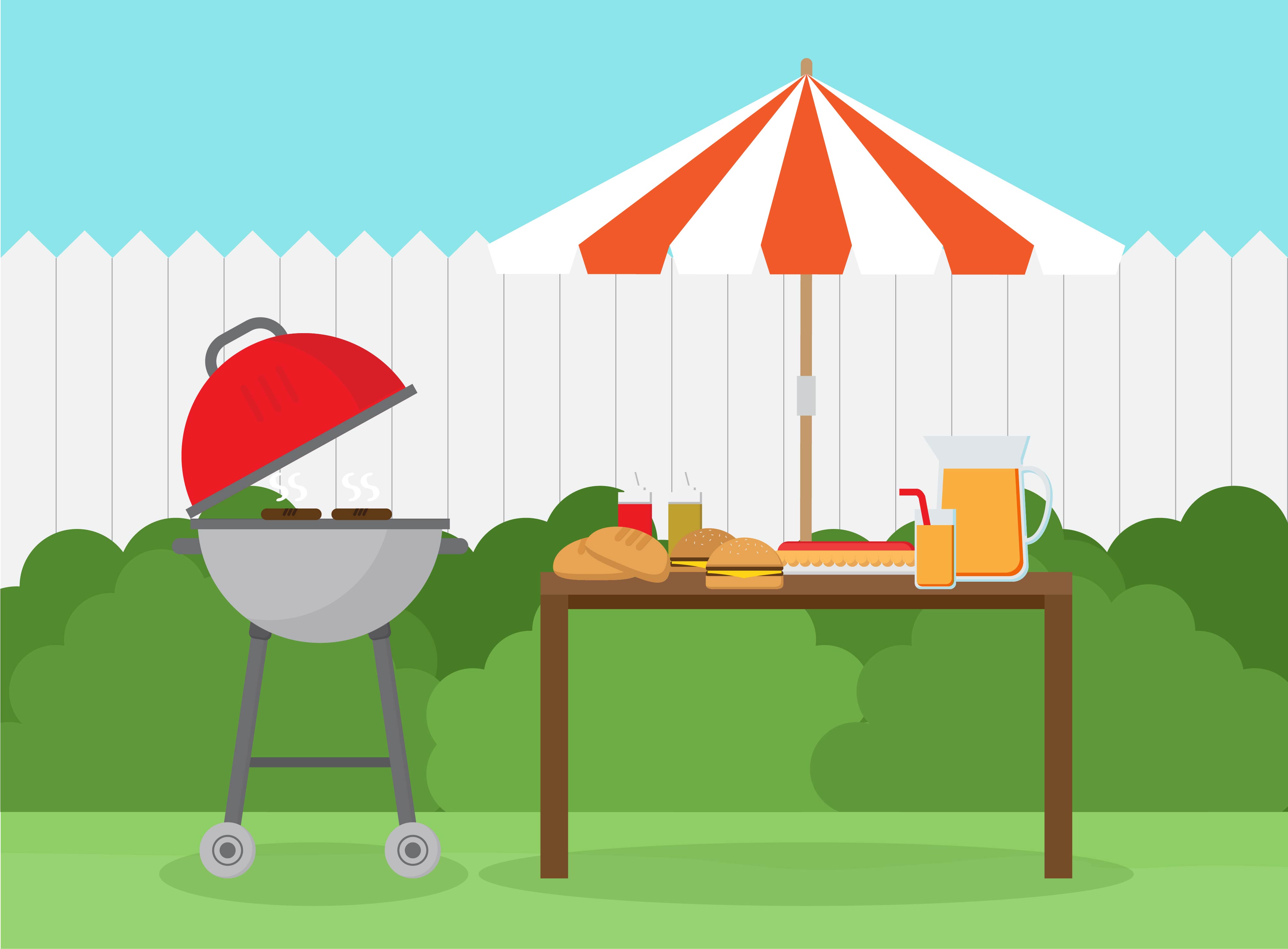 Barbeque Cartoon Images ~ Backyard Barbecue 201140 Vector Art At ...