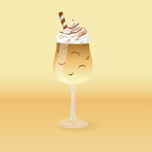 Iced Coffee Cream Vector