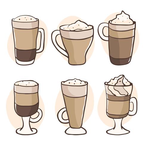 Iced Coffee On White Vector