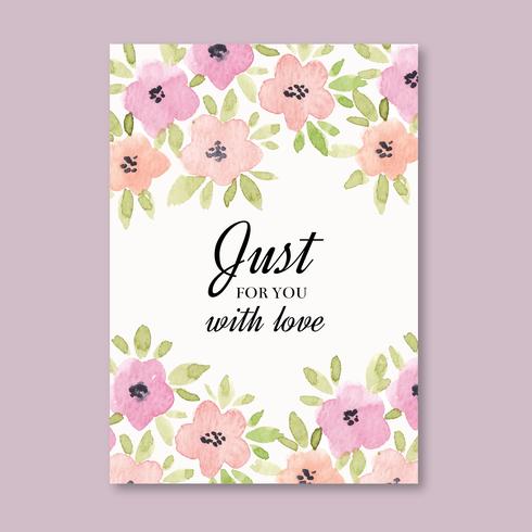 Watercolor Save The Date Card vector