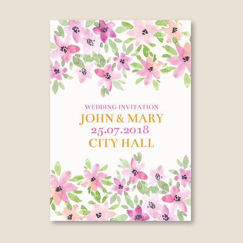 Vector Watercolor Save The Date Card