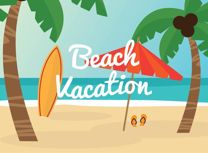 Beach Vacation Scene vector