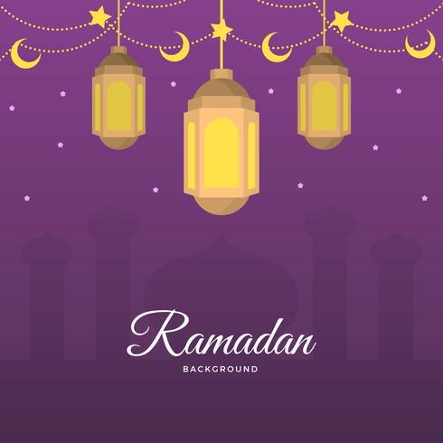 Flat Ramadan Vector Background