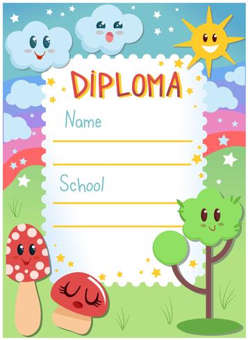 Kindergarden Diploma Vectors
