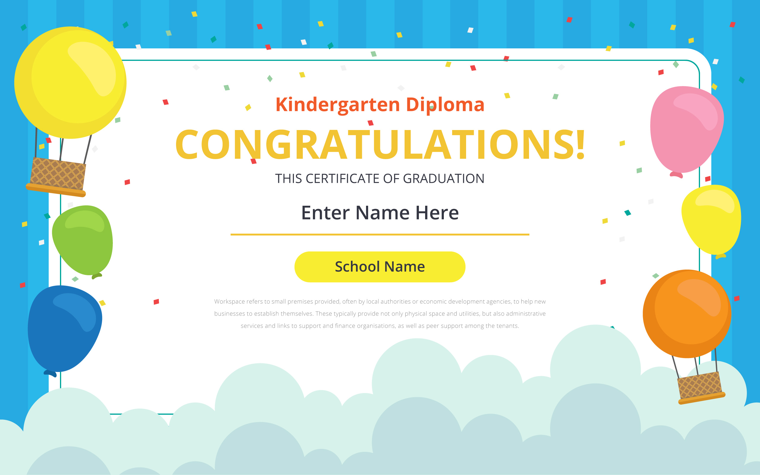 Kindergarten Template Free Download Printable Templates