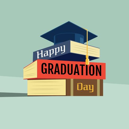 Graduation Card Vector Template