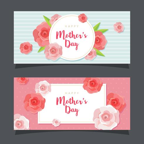 Happy mothers day banner vector